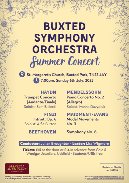 Buxted Symphony Orchestra Summer Concert